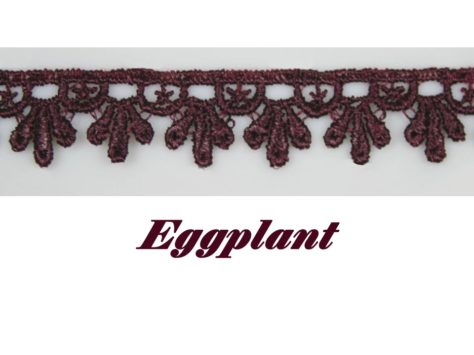 Bordado floral de 5/8" a 5-1/8" de ancho Venecia encaje costura nociones recorte por yarda Foto 1 de 1