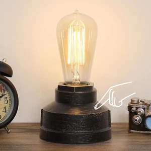 Kleiner Touch Control Tischlampenfuß, Industrial Touch Leuchte Vintage Edison Birne - Bild 1 von 12