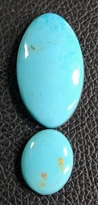 35ct. 2-Turquoise Oval Cananea Cabochons Beautiful Jewelry Good Quality - Picture 1 of 4