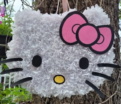 Hello Kitty Piñata Handmade Custom Fun Cute Birthday Party Decor Pinata  Small  - Image 1 of 4