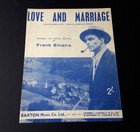 FRANK SINATRA Love & Marriage SHEET MUSIC (Barton) Rare Original Sheet Music