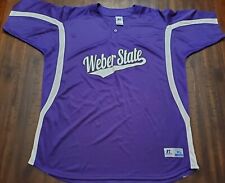 Russell Athletic Weber State Baseball Jersey Mens XL Purple