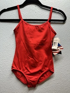 Motionwear Dancewear, Ballet, Gymnastics Strap Leotard Child Large Red NEW - Picture 1 of 11