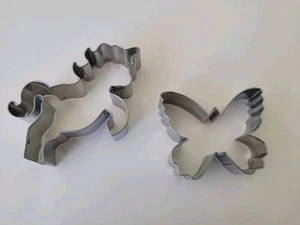 Birkmann Metal Cookie Cutters Jumping Unicorn & Butterfly - Picture 1 of 5
