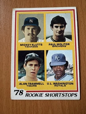 1978 Topps Rookie Shortstops Monitor, Trammell, Washington, Klutts #707 - Изображение 1 из 2