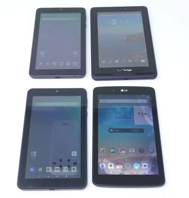 Lot of 4 Working 7" Android Tablets -  Onn / Verizon Ellipsis 7 / LG G Pad 7.0 - Image 1 of 4