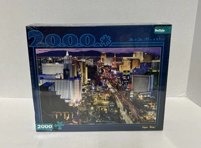 NEW Buffalo Games VEGAS BABY 2000 Piece Puzzle Las Vegas Scene -Sealed - Image 1 of 4