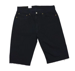 Pantalones cortos de mezclilla desgastados negros Levi's W34 para hombre, nuevos con etiquetas. - Imagen 1 de 6