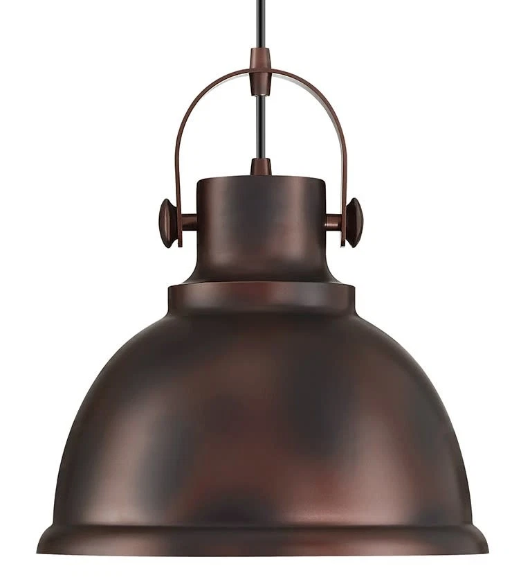Forte Lighting 7210-01 Harmon 12"W Pendant - Bronze - Image 1 of 1