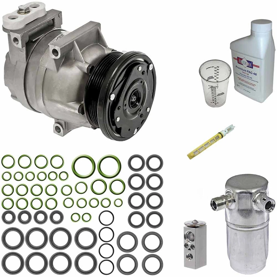 Compresor de aire acondicionado Omega para Pontiac Montana 1999 2000 con kit de reparación de aire acondicionado GAP Foto 1 de 1