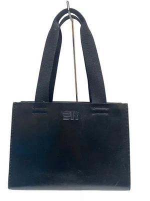 Mini bolsa tote de couro SONIA RYKIEL com bolsa interna, couro preto, alguns arranhões - Imagem 1 de 4