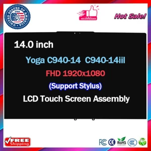 14" screen Replacement for Lenovo Yoga C940-14IIL LCD Touch Screen 1920x1080 - Afbeelding 1 van 5
