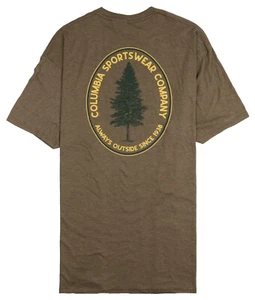 COLUMBIA Sportswear Pine Tree T-Shirt sz S Small Brown Outdoors - Picture 1 of 2