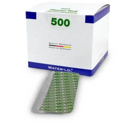 POOL-I.D. 500 Stk. Phenol Red Rapid Tabletten für Pooltester pH (1 Karton) Pool Schwimm