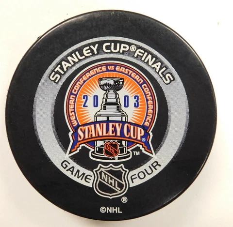 Mighty Ducks Vs New Jersey Devils 2003 Stanley Cup Game Four Official Game Puck Cover