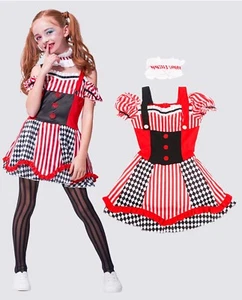Halloween Fancy Dress Clown Harlequin Costume Age 3-4Yrs EU 104 3 Pcs Ikali kids - Picture 1 of 8