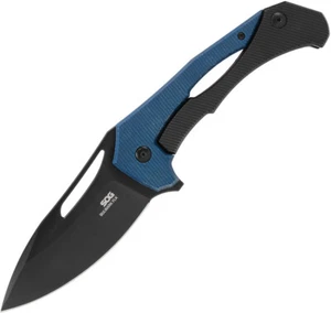 SOG Bulwark FLK Framelock Blue & Black Micarta Folding D2 Steel Knife 14240157 - Picture 1 of 6