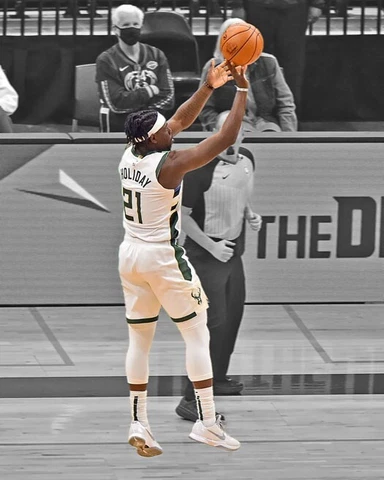 Milwaukee Bucks JRUE HOLIDAY Glossy 8x10 Photo Spotlight Print Poster Cover