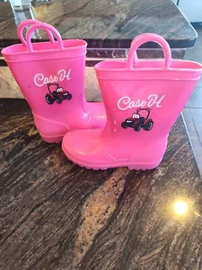 Case IH Kids PVC Light-Up Boots - Pink Kids Size 12 - Picture 1 of 4