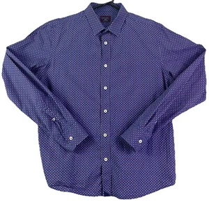 Camisa con botones Untuckit para hombre grande azul floral manga larga algodón 2018 Ruyilly - Imagen 1 de 6