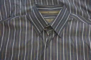 Canali Actual Azul Blanco Beige Rayas Algodón Botón Abajo Camisa Hombre Talla L - Imagen 1 de 7