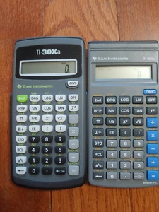 Lot of two TI-30Xa Scientific Calculators - Picture 1 of 6