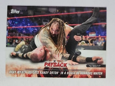 2018 Topps WWE Road To Wrestlemania #35 BRAY WYATT Def. RANDY ORTON - Image 1 of 2