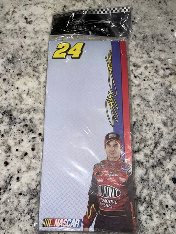 Jeff Gordon Magnetic Memo Pad Fridge Nascar Racer #24 Magnetic Memo Pad NEW Cover
