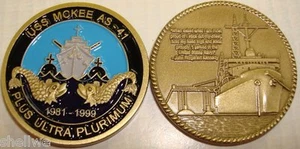 USS McKee AS 41 Submarine Tender Coin Navy USN - Picture 1 of 1