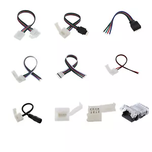 2Pin 4Pin 5Pin Waterproof IP65 LED Strip Connector Clip Adapter Wire RGB RGBW UK - Picture 1 of 24