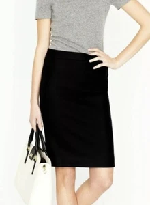 J.Crew Retail $110 No 2 Black Pencil Skirt in Double Serge Size 6 Style #59369 - Picture 1 of 11