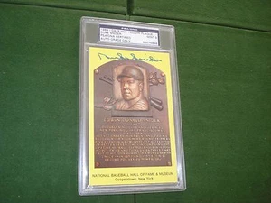 DUKE SNIDER AUTOGRAPHED HOF POSTCARD PLAQUE, PSA GRADED 9, MINT, NICE ITEM - Picture 1 of 2