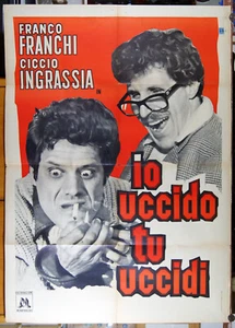 manifesto 2F film IO UCCIDO TU UCCIDI Franco Franchi Ciccio Ingrassia 1965 RARO - Foto 1 di 1