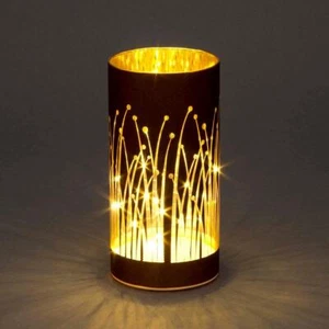 Christmas Table Decoration 20cm Lantern Lamp LED Light Copper Firework Vase - Picture 1 of 5
