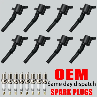 8X Ignition Coil & Iridium Spark Plug OEM For Ford F-150 4.6/5.4L V8 DG508 SP479 - Image 1 of 4
