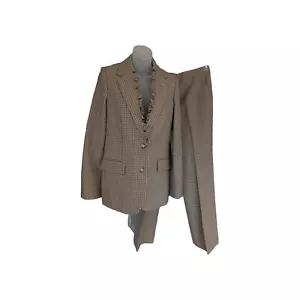 Stella Mccartney 2Piece Herringbone Wool Jacket Blazer Pants Sz 40 (Small) - Picture 1 of 13
