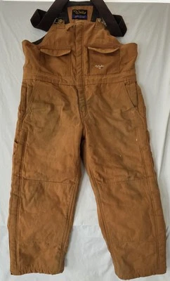 Walls Zero-Zone Insulated Bib Overalls Mens M (34-36) Duck Workwear 28" Inseem - Image 1 of 4