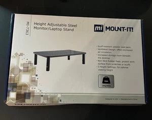 Mount-It 7363 Height Adjustable Steel Monitor/Laptop Stand - Picture 1 of 3