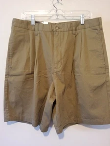 Chaps Ralph Lauren beige plissierte lässige khaki Shorts mit Taschen 36 x 8 tatsächlich 34 x 8 - Bild 1 von 11