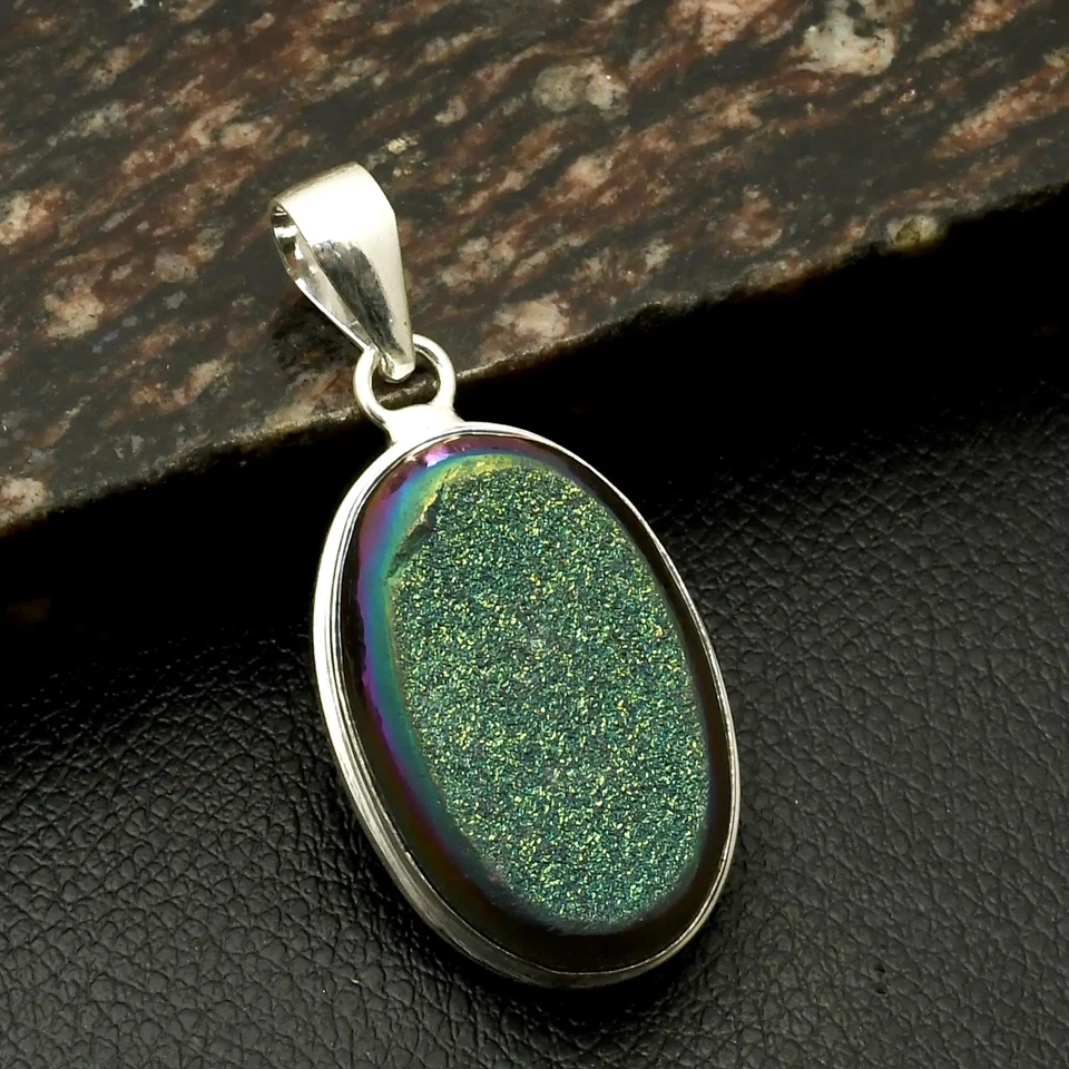 Титановый друзы драгоценный камень ручной работы подвеска ювелирных изделий подарок на Рождество 2» AP-38461 - Изображение 1 из 1