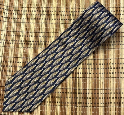 Corbata de seda para hombre JZ RICHARDS FOR NORDSTROM hecha a mano EE. UU. corbata azul y marrón Foto 1 de 3