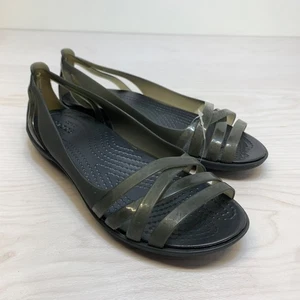 Zapatos planos de ballet Crocs Isabella Huarache 2 de gelatina plana para mujer talla 5 - Imagen 1 de 10