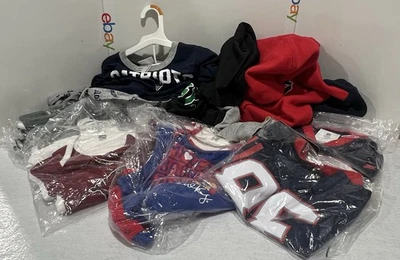 Лот 8 новый с Ярлыками NCAA, NHL и NFL детей различные цельный верх, толстовка с капюшоном, Джерси и пижама - Изображение 1 из 4