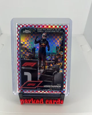 2024 Topps Cromo Fórmula 1 F1 Max Verstappen Rojo Checker Bandera Refractor/5 #170 Foto 1 de 2