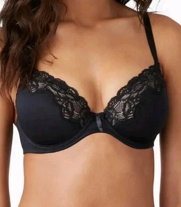 Sujetador camiseta b.tempt'd by Wacoal 953223 b.tempt'd Always compuesto negro talla 38C - Imagen 1 de 7