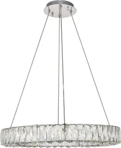 Monroe Pendant Light-Chrome Crystal Elegance - Picture 1 of 1