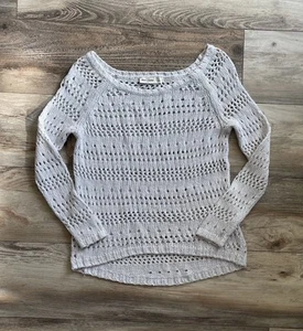 Abercrombie Kids Long Sleeve Gray Loose Knit Sweater Summer Sweater Large Trendy - Picture 1 of 7
