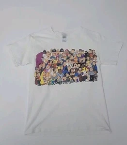 T-shirt Family Guy rara vintage gruppo shot full cast promo 2005 o 2006 bianca S - Foto 1 di 5
