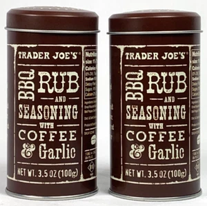 2X Trader Joe's BBQ Rub & Seasoning with Coffee & Garlic 3.5oz Can 11/26 - Picture 1 of 6