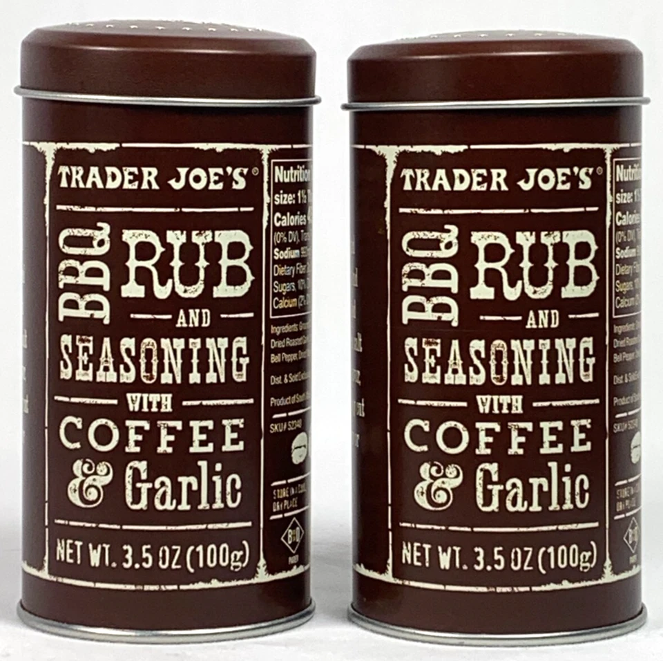 2X Trader Joe's BBQ Rub & Seasoning with Coffee & Garlic 3.5oz Can 11/26 - Image 1 of 4
